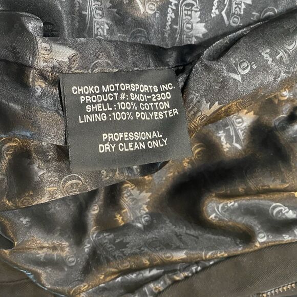 Choko Motorsports Snap On Racing Jacket Vintage Size XL Zip Up Coat Black Red - Picture 7 of 16